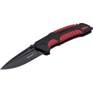 Boker Knives Savior 1 Pocket Knife 3.31" Drop Point Sandvik 12C27 Black Blade Fiberglass Reinforced Plastic Handle Black/Red - Boker Knives