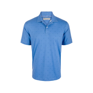 Drake Men's Performance Print Shirt Marina Blue 2XL - Drake