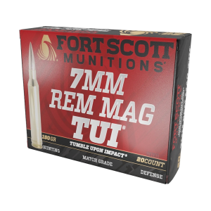 Fort Scott Munitions TUI 7mm Remington Magnum Ammo 150 Grain Solid Lead Free Box of 20 - Fort Scott Munitions