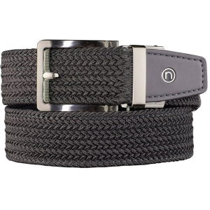 Nexbelt Braided Belt 1-3/8" with Silver Buckle Nylon Gray - Nexbelt