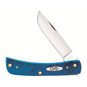 Case Sod Buster Jr Pocket Knife 2.8" Skinner Surgical Steel Mirror Polished Blade Bone Handle Aqua - Case