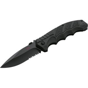 HK SFP Tactical Pocket Knife 3.6" Spear Point D2 Black Blade Polypropylene Handle Black - Hk