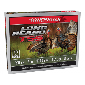 Winchester Long Beard TSS Turkey 20 Gauge Ammo 3" #8 Tungsten Shot 1-9/16 oz Box of 5 - Winchester