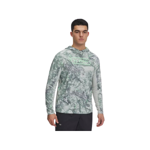 Under Armour Men's Fish Pro Camo Hoodie Hydro Green/Silica Green/Matrix Green 2XL - Under Armour