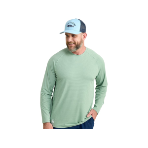 HUK Men's A1A Crew Shirt Fog Green 2XL