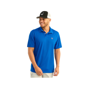 HUK Men's Icon Polo Ocean Blue XL