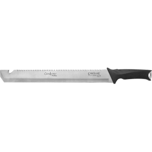 Camillus Carnivore Maxx 2.5 Fixed Blade Knife 18" Spine Serrated Straight Edge Stainless Satin Blade TPR Overmold Handle Black - Camillus