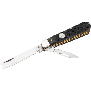 Boker Knives Traditional Series 2.0 Razor Jack Pocket Knife 2.48" Drop Point, Spey D2 Satin Blade Jigged Bone Handle Black - Boker Knives