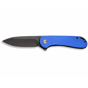 CIVIVI Elementum Pocket Knife 2.96" Drop Point D2 Tool Steel Black Stonewash Blade G-10 Handle Blue - Civivi