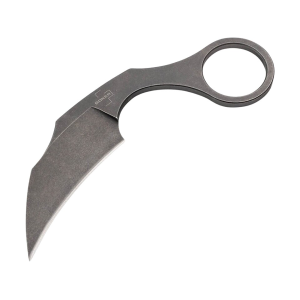 Boker Knives Bad Moon Fixed Blade Knife 2.56" Karambit D2 Black Stonewash Blade D2 Handle Black Stonewash - Boker Knives