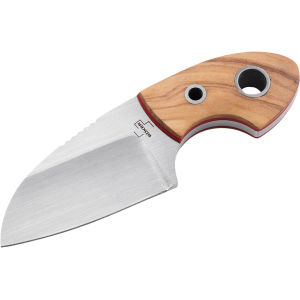 Boker Knives Gnome Fixed Blade Knife 2.2" Drop Point D2 Satin Blade Olive Wood Handle Wood - Boker Knives