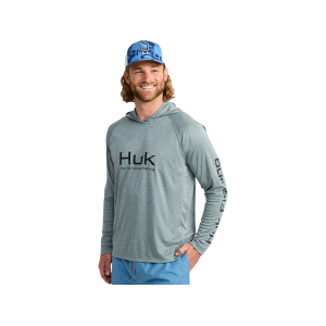 Huk Men's Pursuit Hoodie Night Owl Heather Large - Huk