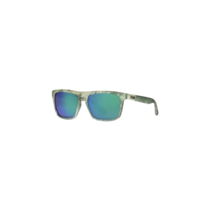Huk Men's Siwash Polarized Sunglasses Matte Southern Tier Subphantis Frame Green Mirror Lens - Huk
