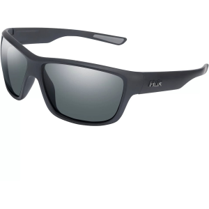 Huk Men's Spar Polarized Sunglasses Matte Black Frame Gray Lens - Huk