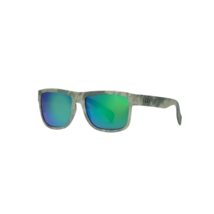Huk Men's Clinch Polarized Sunglasses Matte Southern Tier Subphantis Green Mirror Lens - Huk