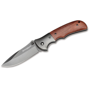 Boker Knives Co-Operator Pocket Knife 3.43" Spear Point 440A Gray Blade Huali Wood Handle Brown - Boker Knives
