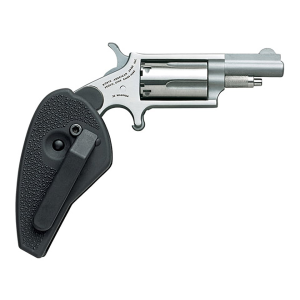NORTH American Arms Holster Grip 22 Winchester Magnum Rimfire (wmr) Revolver 1.125" Stainless Barrel 5 Round Black Grip