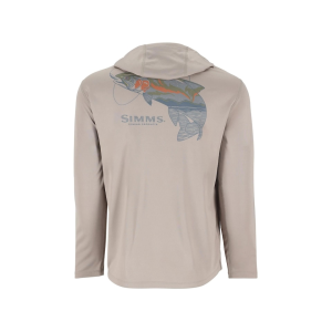 SIMMS Men's Tech Artist Series Hoodie Dolomite Trout Large