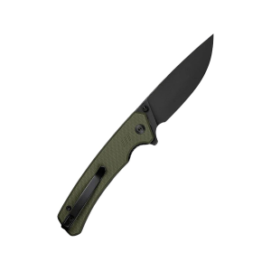 CIVIVI Merit Pocket Knife 3.28" Drop Point Sandvik 14C28N Black Stonewash Blade G-10 Handle OD Green - Civivi