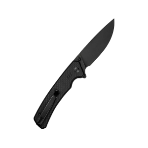 CIVIVI Merit Pocket Knife 3.28" Drop Point Sandvik 14C28N Black Stonewash Blade G-10 Handle Black - Civivi