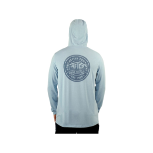 AFTCO Men's Ocean Bound UPF Hoodie Dusk Heather XL - Aftco