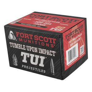 Fort Scott Munition SCP2 TUI 30 Caliber (308 Diameter) Bullets 190 Grain Solid Box of 50 - Fort Scott Munitions