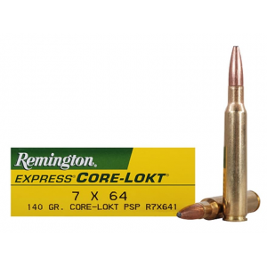 ington Core-Lokt 7x64mm Brenneke 140 Grain Pointed Soft Point Box Of 20 Ammo