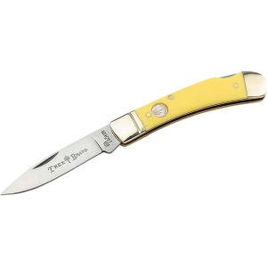 Boker Knives Traditional Series 2.0 Gentleman's Lockback Pocket Knife 2.95" Drop Point D2 Satin Blade Delrin Handle Yellow - Boker Knives