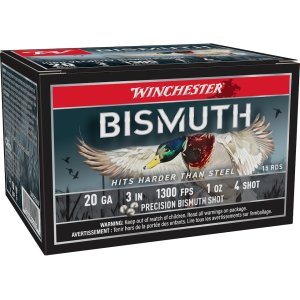 chester Bismuth 20 Gauge 3 #4 Bismuth Shot 1 Oz Case Of 150 (10 Boxes Of 15) Ammo