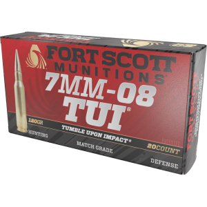 t Scott Munitions TUI 7mm-08 Remington 120 Grain Solid Lead Free Box Of 20 Ammo