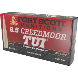 t Scott Munitions TUI 6.5 Creedmoor 130 Grain Solid Lead Free Box Of 20 Ammo