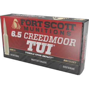 t Scott Munitions TUI 6.5 Creedmoor 123 Grain Solid Lead Free Box Of 20 Ammo