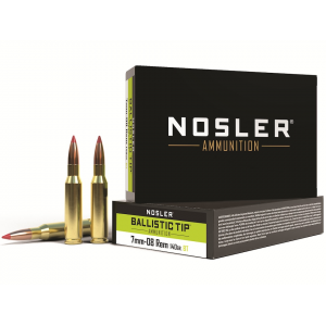 ler BT 7mm-08 Remington 140 Grain Nosler Ballistic Tip Polymer Tip Box Of 20 Ammo