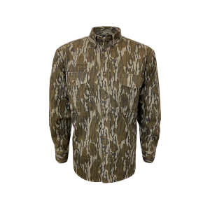 MIDWAYUSA Men's All Purpose Long Sleeve Field Shirt Mossy Oak Original Bottomland XL
