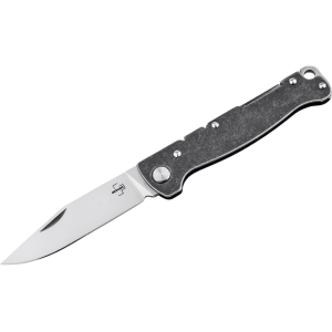 Boker Knives Atlas Backlock Pocket Knife 2.91" Clip Point D2 Satin Blade Steel Handle Black Stonewash - Boker Knives