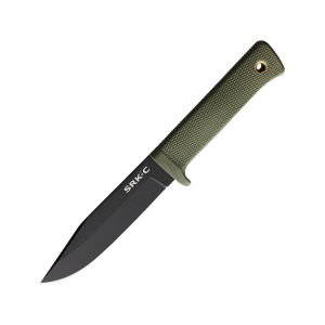 Cold Steel SRK Compact Fixed Blade Knife 5" Clip Point SK-5 Black Blade Kray-Ex Handle OD Green - Cold Steel
