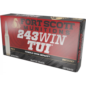 t Scott Munitions TUI 243 Winchester 70 Grain Solid Lead Free Box Of 20 Ammo