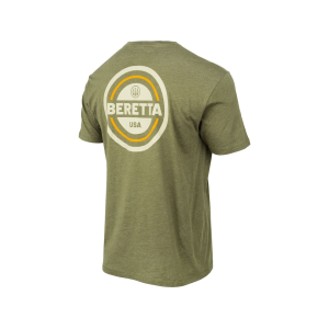 Beretta Men's USA 2.0 Short Sleeve Crew Neck T Shirt Heather Military Green XL - Beretta