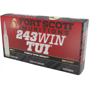 t Scott Munitions TUI 243 Winchester 58 Grain Solid Lead Free Box Of 20 Ammo