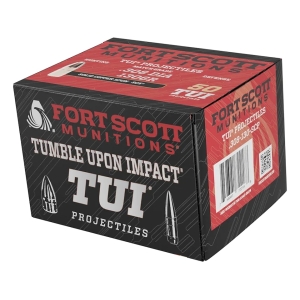 Fort Scott Munition SCP TUI 30 Caliber (308 Diameter) Bullets 130 Grain Solid Box of 50 - Fort Scott Munitions