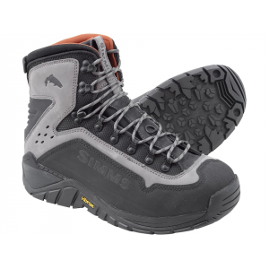SIMMS G3 Guide Vibram Wading Boots Leather Steel Gray Men's 8 D