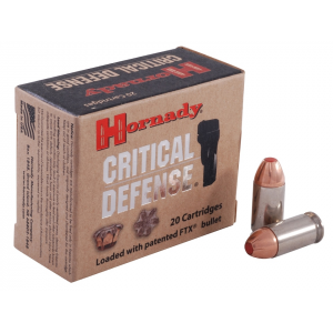 HORNADY Critical Defense 45 Acp +p Ammo 185 Grain HORNADY Ftx Polymer Tip Box Of 20