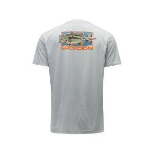 GRUNDENS Men's Off To The Races T Shirt Gray Mist Medium