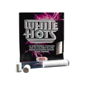 IMR White Hots 50 Caliber Black Powder Pellets 209 Primer Pre-Formed