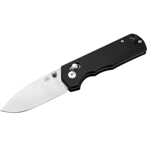 Boker Knives Rockstub Pocket Knife 2.64" Drop Point 440B Satin Blade Aluminum Handle Black - Boker Knives