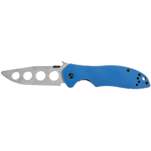 Kershaw E-Train Folding Training Knife 3.2" Drop Point 3Cr13 Steel Blade G-10 Handle Blue - Kershaw