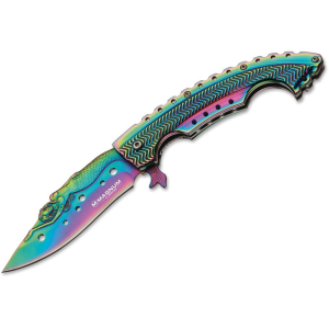 Boker Knives Rainbow Mermaid Pocket Knife 3.74" Clip Point 440A Rainbow Blade 440A Handle Rainbow - Boker Knives