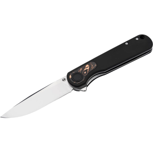 Boker Knives Braddock Black Pocket Knife 3.25" Drop Point 440B Satin Blade G-10 Handle Black - Boker Knives