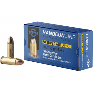  38 Super P 130 Grain Full Metal Jacket Box Of 50 Ammo