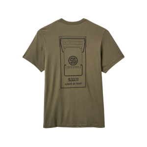 5.11 Men's Sig Sauer Ammo Cans Short Sleeve T Shirt Ranger Green Large